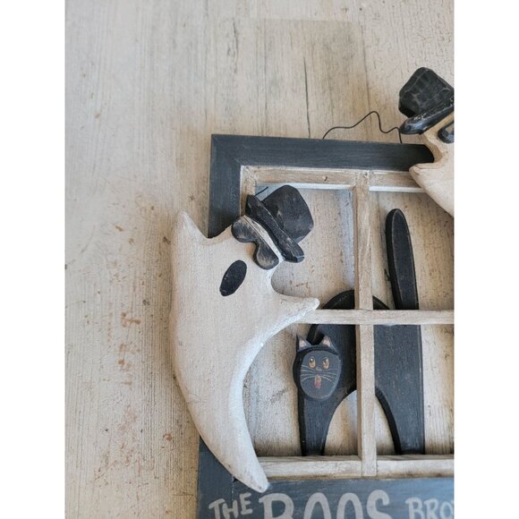 Vintage wedding window frame ghost boos brothers hanging sign - Picture 3 of 7